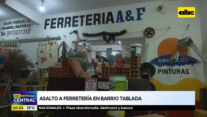 Asalto a ferretería en barrio Tablada