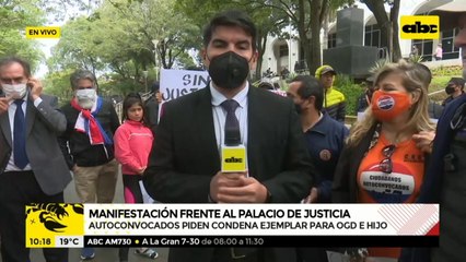 Autoconvocados piden condena ejemplar para Óscar González Daher y su hijo