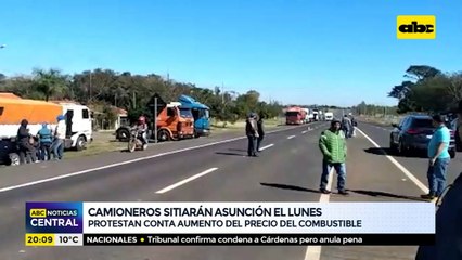 Camioneros sitiarán Asunción el lunes