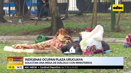 Indígenas ocupan Plaza Uruguaya