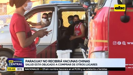 Paraguay no recibirá vacunas chinas