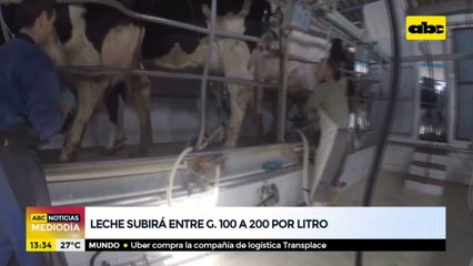 Precio de la leche subiría entre G. 100 a 200 por litro