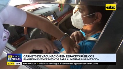 Carnets de vacunación en espacios públicos