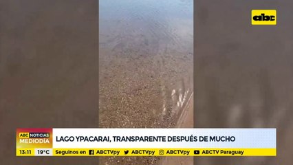 Lago Ypacaraí, transparente después de mucho