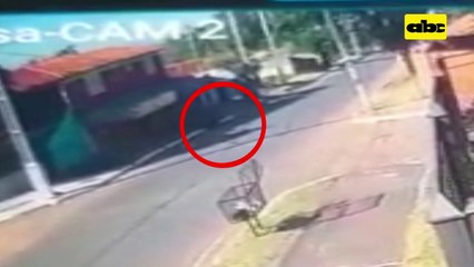 Circuito cerrado del atropellamiento de una madre en Lambaré