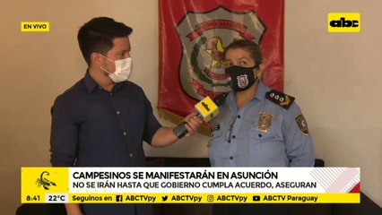 Ante manifestaciones, la Policía afirma que garantizará el libre tránsito en Asunción