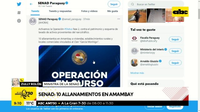 Senad realiza 10 allanamientos simultáneos en Amambay
