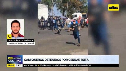 Villarrica: Camioneros detenidos por cerrar ruta