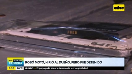 Robó una moto, hirió al dueño, chocó y fue detenido