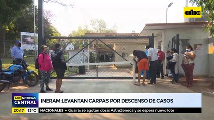 Ineram: Levantan carpas por descenso de casos