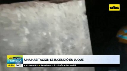Incendio de una habitación en una casa de Luque