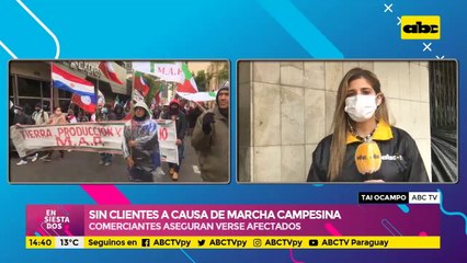 Sin clientes a causa de marcha campesina