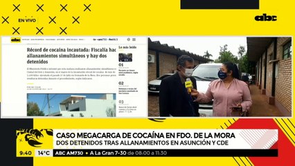 Dos detenidos tras allanamientos en Asunción y CDE por caso de megacarga de cocaína
