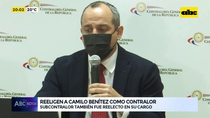 Reeligen a Camilo Benítez como contralor