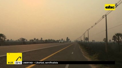 El día después del gran incendio en la zona de la ruta Luque-San Ber