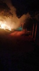 Incendio en baldío en el barrio San Francisco de la ciudad de San Antonio