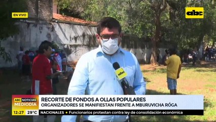 Recorte de fondos de ollas populares: Incidentes entre policías y manifestantes