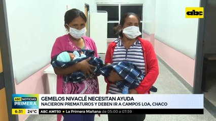 Gemelos Nivaclé necesitan ayuda para retornar a su comunidad