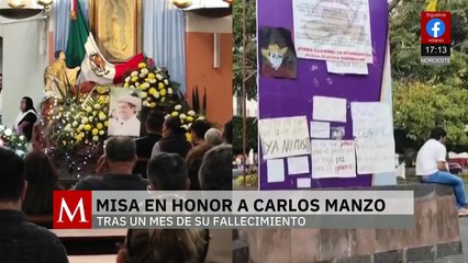 Realizan misa en honor a Carlos Manzo en Uruapan a un mes de su asesinato