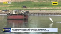 Río Paraguay rompe récord con  -75 metros