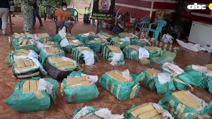 Hallan enterrados más de una tonelada de marihuana prensada