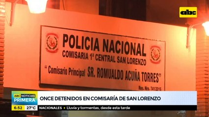 Once detenidos tras procedimientos en San Lorenzo
