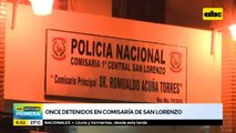 Once detenidos tras procedimientos en San Lorenzo