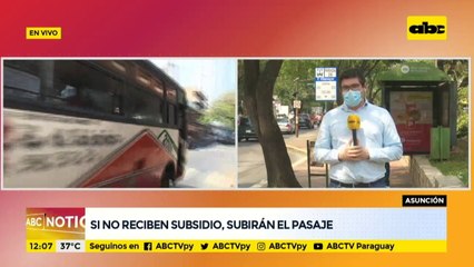 Buses internos de Asunción subirán el precio del pasaje si no reciben subsidio
