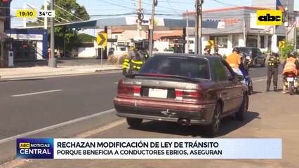 Rechazan modificación de ley de tránsito