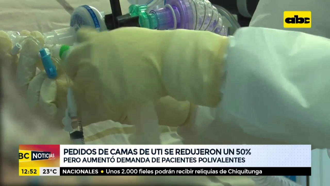 Pedidos de camas de UTI por covid se redujeron, pero aumenta cantidad de pacientes polivalentes