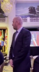 Hugo Velázquez y el ministro del Mades en cena en EE.UU.