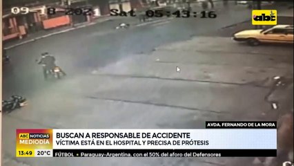 Buscan a motociclista responsable de un grave accidente