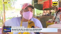 Bajante de río afecta a vendedores