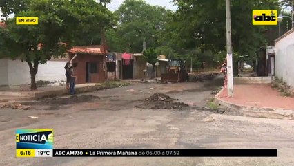 Calle San Rafael de Lambaré, en pésimo estado