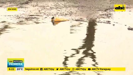 Bajante del Río destapa basural en la Bahía de Asunción