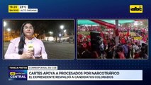 Cartes apoya en público a candidatos procesados por narcotráfico