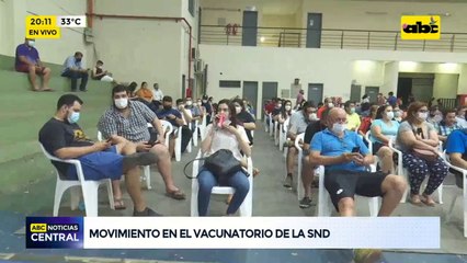 Movimiento en el vacunatorio de la SND