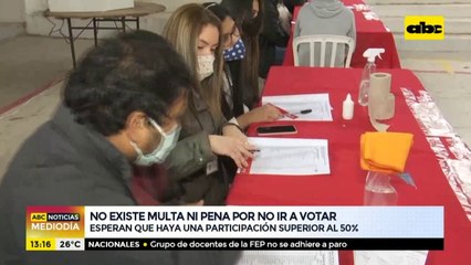 No existe multa ni pena por no ir a votar