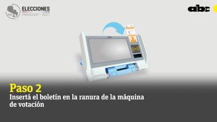 Pasos para votar en la máquina de votación