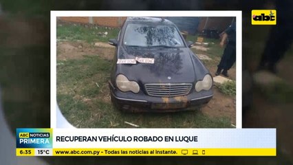 Recuperan vehículo robado en Luque