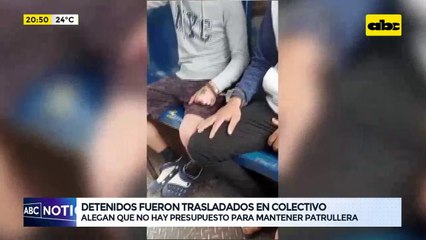 Detenidos fueron trasladados en colectivo