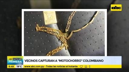 Vecinos capturan a motochorro en Fernando de la Mora