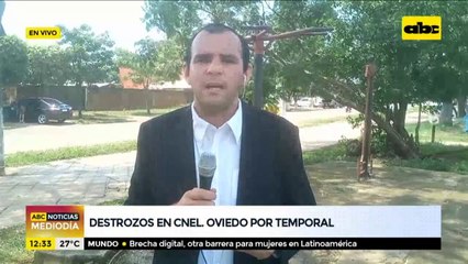 Destrozos en Coronel Oviedo tras temporal