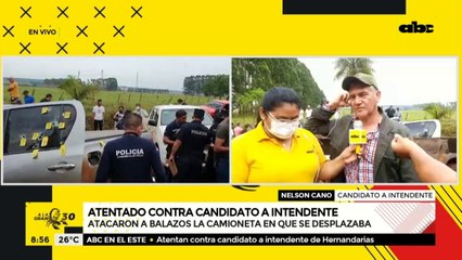 Atentado contra candidato a Intendente de Hernandarias: "No recibí ninguna amenaza"