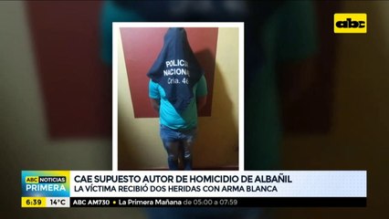 Cae supuesto autor del homicidio de un albañil