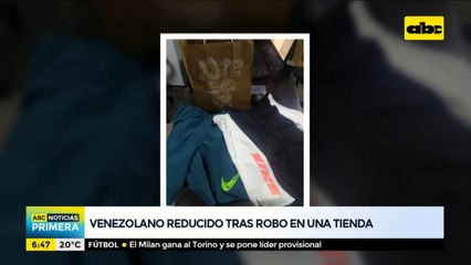 Venezolano fue detenido tras robar ropa de una tienda