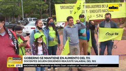 MEC se mantiene en reajuste del 11% pero docentes rechazan propuesta