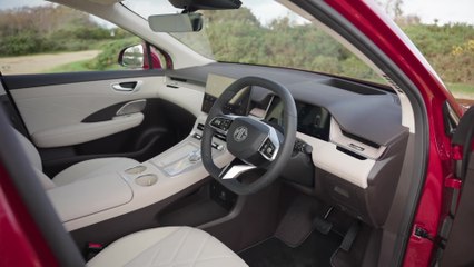 The all new MGS6 EV Trophy Long Range Interior Design in Red