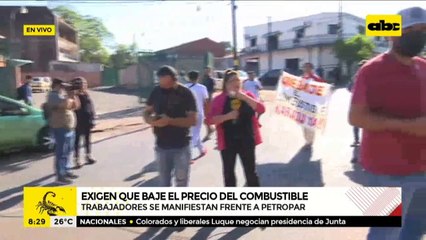 Conductores de plataformas digitales protestan y cierran acceso a Petropar