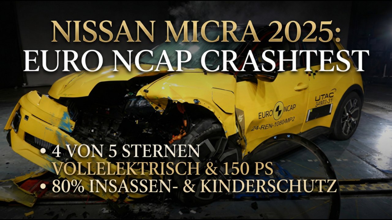 Neuer Nissan Micra (2025): Crashtest, Assistenzsysteme & Sicherheit im Überblick